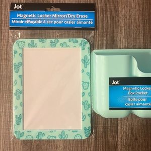 NWT Magnetic Locker Mirror & Magnetic Locker Box Pocket.